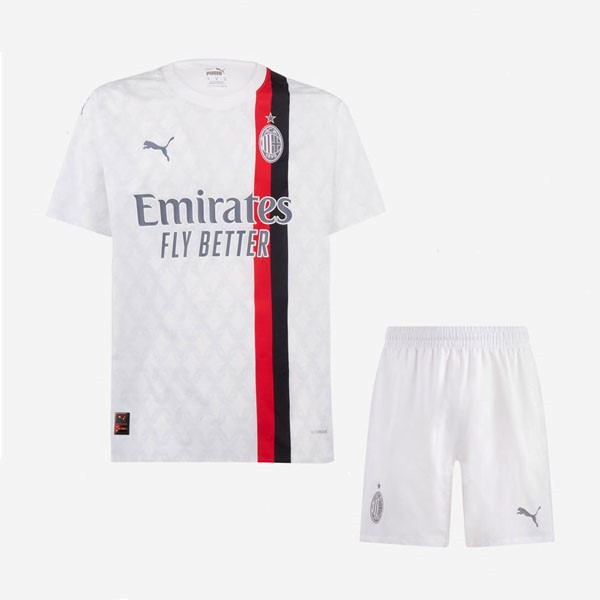 Camiseta AC Milan Replica Segunda Ropa Niño 2023/24